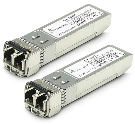 Extralink SFP Modul 10G LC Duplex Multimode 850 nm 300 m MSA-kompatibel – Für Cisco, Ubiquiti UniFi, Netgear, Cisco, MikroTik, TP-LINK, Switches, Router, CCTV, Rechenzentren, Glasfaser, OM3/OM4