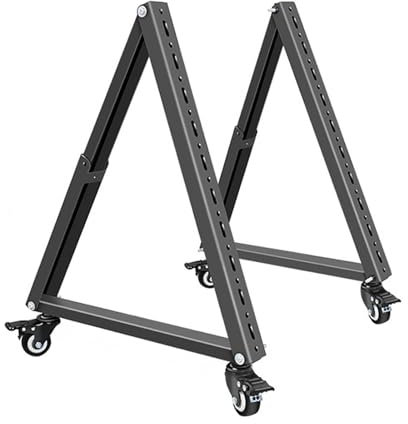 Generic Low Height Mobile TV Stand Black Rolling TV Mount for Exhibitions Stage Home