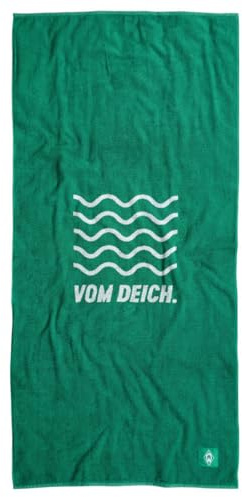 Werder Bremen SV Badetuch „Vom Deich“ – GOTS zertifiziertes Handtuch aus Bio-Baumwolle – großes Strandtuch & Duschtuch für Fans – nachhaltig & offiziell lizenziert