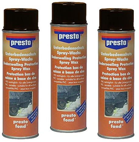 PRESTO 3x 500ml Unterbodenschutz auf Wachsbasis braun