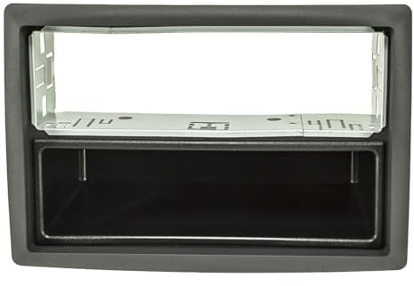 tomzz Audio 2445-049 Radioblende Metallschacht kompatibel mit Renault Megane II 2002-2009 schwarz