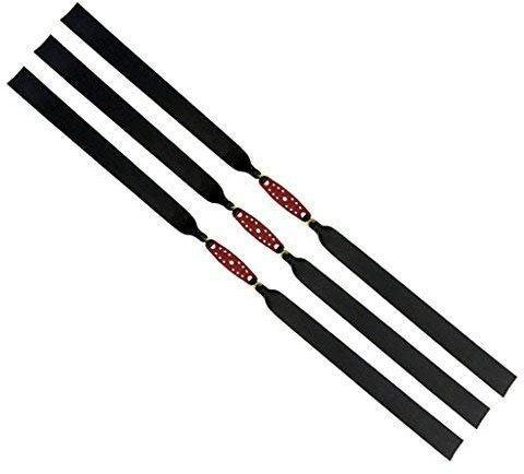 3pcs Powerful Pro Slingshot Rubber Bands Flat Replacement Black 0.8mm Thickness Hunting Catapult Elastic Bungee