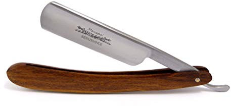 Rasiermesser Monopol Renaissance mit Gußstahlklinge und Holzgriff