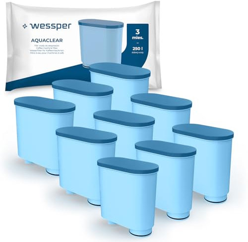 Wessper Lot de 9 filtres à eau compatibles avec les machines à café Philips Saeco Aquaclean CA6903/10