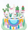 Regendeko 10 Stück Rosa Alpaka Lama Kaktus Die Wüste Kinder Party Kuchendekoration Cake Toppers Geburtstagskuchen Deko (Rosa)
