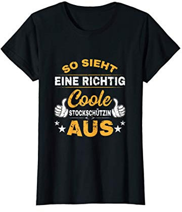 Eisstock Stocksport Stockschützin Spruch T-Shirt