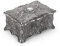 Hipiwe Rechteckige Vintage-Schmuckschatulle, emailliert, Schmuckkästchen, Organizer, zwei Ebenen, Schatztruhe für Schmuck, dekorative Box, Andenken, Geschenk-Box Frauen und Mädchen, 17,8 x 12,7 7,6 cm