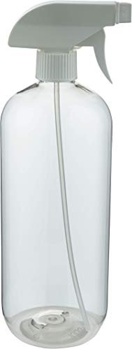 Leere Flasche 1 Liter mit weißem Spraykopf - 10 Stück - PET transparent DIN28 nachfüllbar - leer - Nr.66