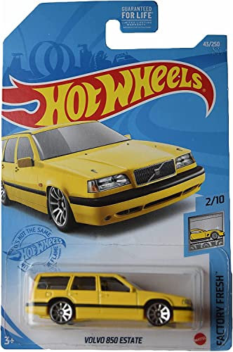 Hot Wheels Volvo 850 Estate, Gelb, Maßstab 1:64, Modellauto, Kinder