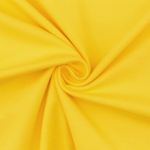 Jersey Stoff Cara, STANDARD 100 by OEKO-TEX, uni gelb (Länge am Stück: ab 50cm / Breite: 150cm)