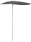 vidaXL Sonnenschirm Halbrund mit Mast Balkonschirm Terrassenschirm Gartenschirm Marktschirm Ampelschirm Strandschirm 180x90cm Anthrazit