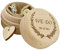 QUUPY Rustikale runde Ringschatulle aus Holz, personalisierbar, für Verlobungsring, Hochzeit, Zeremonie, Schmuck-Organizer