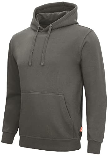 Nitras MOTION TEX LIGHT 7025 Arbeits-Kapuzen-Pullover - Pulli mit Kapuze - Hoodie für die Arbeit - Grau - 5XL
