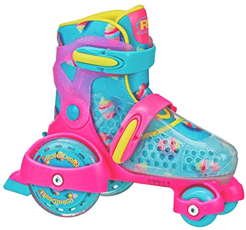 Fun Roll Beginner Roller Skates by Roller Derby, Adjustable Sizing, Skates for Kids, Toddlers, Boys, Girls