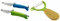 KUHN 22289 RIKON Kinderkitchen Messerset 2-teilig, grün/blau, & Gemüsesparschäler Veggie Kartoffel, gerade Klinge