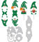 BENECREAT 2 Stk Gnome Muster Stanzformen Schablone, Elf Metall Prägeschablonen Handwerk Prägewerkzeuge Für Karten DIY Scrapbooking Dekorative Albumn, 0.8 mm Dick