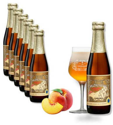 6 x 0,25l Lindemans Pecheresse - fruchtiges Lambic- Bier aus Belgien
