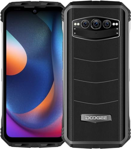 DOOGEE S100 Outdoor Smartphone ohne Vertrag, 108MP Dreifachkamera(20MP IR Nachtsicht), Helio G99 12GB+256GB, 10800mAh Akku, 6.6 120Hz FHD+, IP68 Robustes Android 12 Handy, kabelloses Laden Schwarz