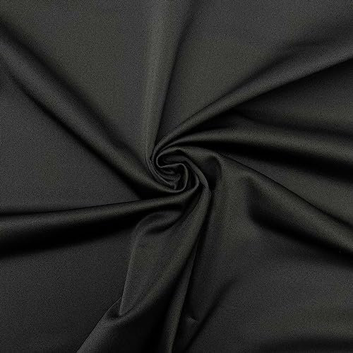 Elastan-Polyester, 4-Wege-Stretch, einfarbig, für Tanzbekleidung, Badebekleidung, Sportbekleidung, Bekleidungsstoff, 150 cm breit, Meterware (schwarz)