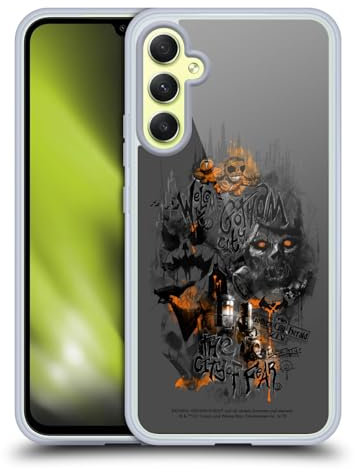 Head Case Designs Offizielle Batman Arkham Knight Stadt der Angst Scarecrow Grafiken Gel Handyhülle Hülle [Militärischer Schutzgrad] Kompatibel mit Samsung Galaxy A34 5G