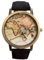 UKCOCO Karte Zifferblatt Uhr - Drehuhr Uhren Für Mädchen Digitaluhr Freizeituhr Damenuhr Weltkarte Uhr Leinwanduhr Armbanduhr Leinwanduhr Für Frauen