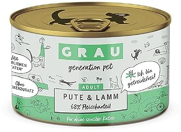 Grau – das Original – Nassfutter für Katzen - Pute & Lamm, 1er Pack (1 x 200 g)