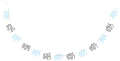 Gadpiparty 2stücke Elefantenbanner Party-geburtstagsanhänger Pull-flagge Hängebanner Elefanten-hängebanner Papierbanner Zum Aufhängen Packung Blau