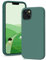 OitiYaa Silicone Case Designed for iPhone 14 Case, Ultra Slim Shockproof Protective Liquid Silicone Phone Case with Soft Anti-Scratch Microfiber Lining,6.1 inch, Pine Green