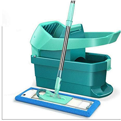 Fregona, fregona con Pedal, fregona giratoria de Lujo de Acero Inoxidable con 3 Cabezales de fregona de Microfibra, diseño de Pedal, deshidratación de Lavado