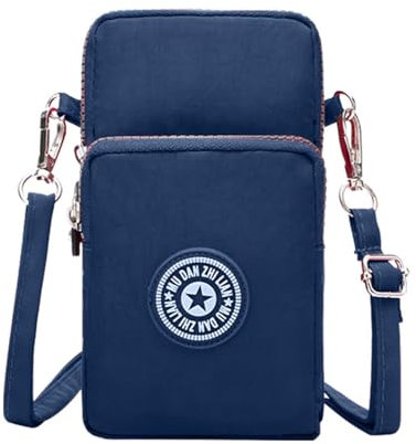 Vintage Canvas Taschen Mit Paris Druck Kleine Umhängetasche für Damen, Handytasche, Wasser-Nylon-Reißverschluss, Umhängetasche, Geldbörse, Geldbörse für Sport, Einkaufen, Aigner (BU1, One Size)