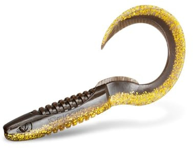 5 x 60mm Twister MudGOLD Gummifisch Gummiköder Forelle Barsch Zander
