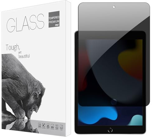 Privacy Screen Film Protector for iPad 10.2 Inch Tablet (2021/2020/2019, 9th /8th/7th Gen), Scratch Resistant 9H Hardness iPad 10.2 Tablet Screen Filter, iPad 10.2in Screen Filter Bubble Free