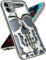 Phonebliss for iPhone 11 Phone Case for Men, Skull Skeleton Women Cool Gothic Cases for Boy Girls, Goth Hollowed Designer Plated Cover for iPhone 11 Silver