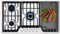 36 Built-in Gas Cooktop with Griddle,5 Italy SABAF Sealed Burners Gas Stove TOP, 41,800BTU, NG/LPG Convertible, Stainless Steel Propane Cooktop with Thermocouple Protection