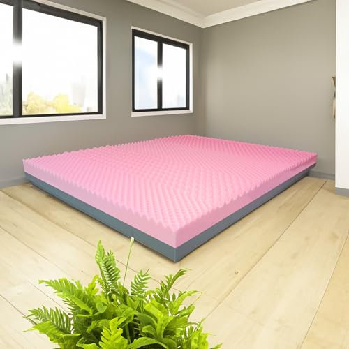 Topper Memory Orthopädisch Höhe 6 cm | Topper Memory und starr Einzelbett 90 x 200 cm | Topper ohne Bezugsstoff kopfüber - Modell London H6
