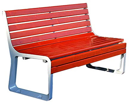 Gartenbank für den Außenbereich, 2- bis 3-Sitzer-Gartenbank, Terrassenbänke für den Außenbereich, 150 cm, wetterbeständiger Verandastuhl aus Metall, Holzbank aus gegossenem Aluminium (mit Rückenlehn