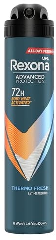 Rexona Men Advanced Protection Deodorant, Anti-Transpirant Spray für Herren, Thermo Fresh, 72 Stunden mit Body Heat Activated Technologie, 200 ml