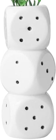 Funky Vase | Keramik Würfel für Trockenblumen - Dekorative Vase für Blumen, Trockenblumen, Kamin, Raumdekoration, Schlafzimmer