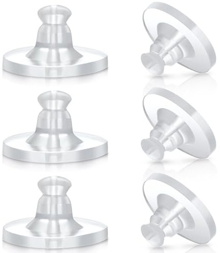 100 cierres de goma para aretes, suaves y transparentes para pendientes, de silicona hipoalergénica, tapones de seguridad de repuesto