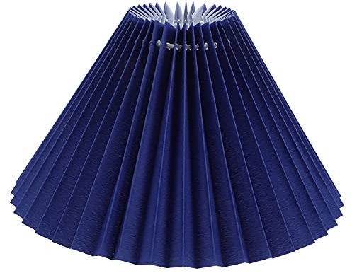 Hemobllo Plissee-Lampenschirm – Kleine Lampenschirme Stoff-Lampenschirm Tischlampenschirme Konische Lampenschirme Für Tischlampen Stehlampen Deckenleuchten 22 9 X 12 7 Cm Dunkelblau