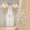 Amidoudou 1 Pair Luxury European Curtains with Wavy Valance for Living Room Bedroom Double Layer Embroidered Curtains (Beige,66 x 84 Inch)
