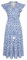 GRACE KARIN Women's Summer Floral Tiered Midi Dress Ruffle Short Sleeve V Neck A Line Long Maxi Wedding Flowy Dress with Pockets Blue and White S