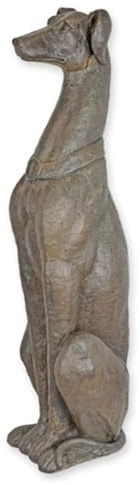 JS Garten Deko Dekofigur Windhund Greyhound Höhe 76,5 cm Figur aus Resin Dekoration Statue Skulptur