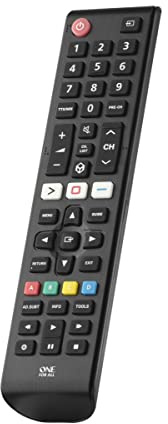 One For All Samsung - Telecomando di ricambio per TV, funziona con tutti i televisori Samsung, funzione di apprendimento, URC4910, colore: nero