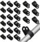 240Pcs Black Cable Clips 5 Sizes P Clips Cable Management Clips R Type Cable Clips for Electrical Cable Wire Conduit Cable Management