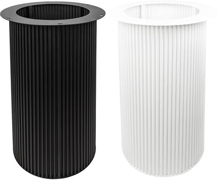 Natural Goods Berlin Colonne de table ronde Wavy - En métal blanc - 72 cm - Structure moderne - Pied pour table de salle à manger revêtu par pulvérisation - Base ronde pour plateau de table