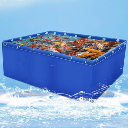 Wasserdichter, faltbarer Fischteich aus PVC mit Ablassventil – Vielseitiges Aquarium und Gartenbecken für die Notwasserversorgung, Dürrehilfe und Wasserkultur – Robuste Plastiktüte für Bauer