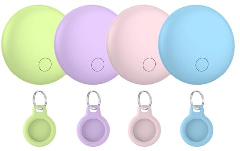 Smart Air Traceur Tag Lot de 4, Compatible avec Apple Localiser (iOS Uniquement), Air Localisateurs Tags pour Valises Portefeuilles Clés Sacs, 100dB Bip, Suivi Mondial, IP68, Batterie Remplaçable
