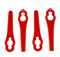 100 Pièces Lames de Rechange en Plastique Ouverture, Lame Coupe Bordure pour Tondeuse à Gazon, Lame de Rechange pour Coupe Bordures Sans Fil pour Jardin et Pelouse 7mm