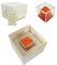 Tesori Nascosti Rosa Stabilizzata Arancione Profumata in Cubo Trasparente - Confezione Regalo Elegante con Certificato - Durata 5-7 anni - Made in Italy - 5x5 cm - Rosa con Petali in gel